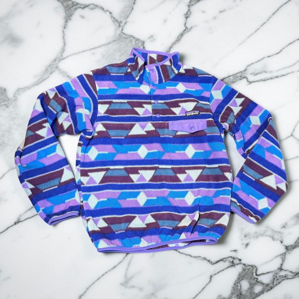 Vtg Patagonia Japan Synchilla Snap-T Aztec Fleece Small 0467-23-8931 Kamakura
